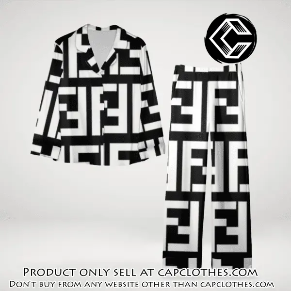 Trending luxury fendi satin pajama set pjs1050 cc1826080